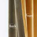 MIULEE Velvet Curtains 96 inches 2 Panels - Luxury Blackout Curtains for Bedroom Living Room Thermal Insulated Fall Decor Super Soft Window Drapes Rod Pocket & Back Tab, Mustard Yellow