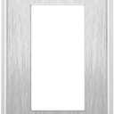 ENERLITES Decorator Switch or Receptacle Outlet Metal Wall Plate, Corrosion Resistant, Size 1-Gang 4.50" x 2.76", UL Listed, 7731, 430 Stainless Steel, Silver, 3 Packs