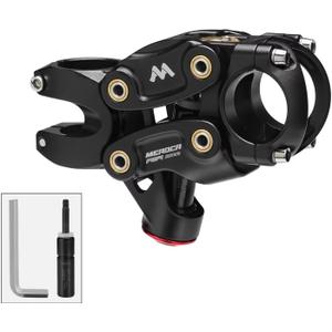 MEROCA Suspension Stem for Bikes, Shock-Absorbing Bicycle Handlebar Stem, Bike Stem Mountain Bike Stem Short Handlebar Stem for Road Bikes, MTB, BMW, Gravel Bikes, Ebike (SS02, black)