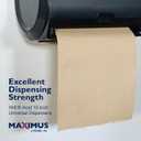 Maximus X1112 Heavyweight 10" Recycled Paper Towels with Superior Absorbency, Natural Commercial Paper Towels Rolls Suitable for Office, Restaurant, and Healthcare Facilities, 6 Rolls Per Case