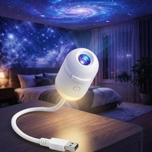 Galaxy Projector Night Light, Star Projector USB LED Starry Sky Ceiling Lamp, 24 Film Discs 360 Adjustable Planetarium Projector for Bedroom Adults, Ceiling Night Light Projector for Room Mood Decor