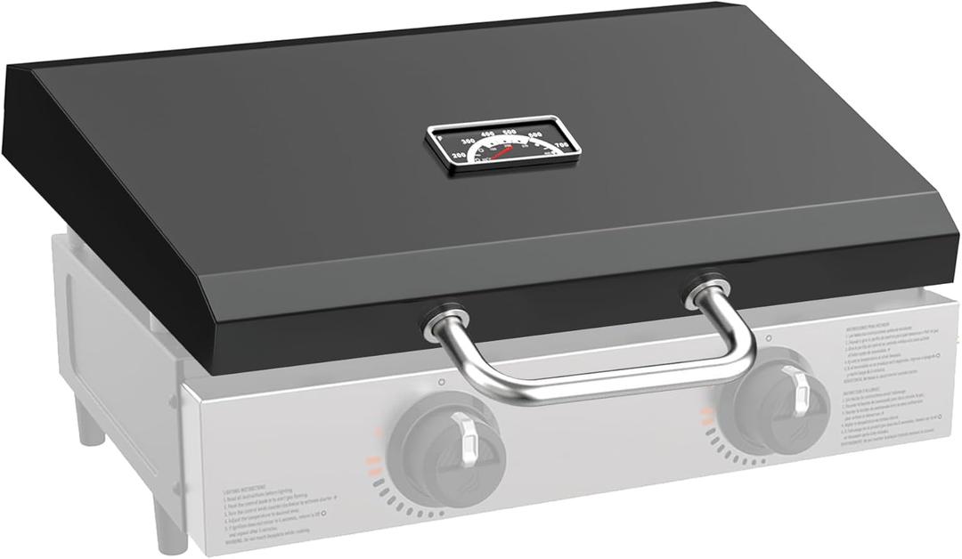 SafBbcue Hinged Lid for Blackstone Griddle 22 in for Blackstone 1666 1813 1833 1842 2144 1891 2203 2304 2271 1935 2350 Hard Griddle Cover Hood with Handle Also for Nexgrill and for Member Mark Grill