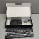 LED Desk Lamp for Home Office, Double Head 24W with Base, Architect Light 5 Lighting Brightness Flexible Gooseneck Table Reading Study, Black