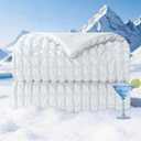 Seersucker Cooling Comforter King Size, Q-Max 0.45 Reversible Cooling Blanket for Hot Sleepers, Breathable Lightweight Silk Smooth Summer Bedding, Quilted Ice Blanket, White