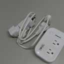 FOVAL Power Step Down 220V to 110V Travel Voltage Converter International Power Adapter for Hair Straightener/ Curling Iron with 4-Port USB Charging US/ UK/ AU/ EU Universal Plug Adapter (White)