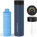 TSA Approved Insulin Cooler Travel Case, 60H Diabetes Medication Cooler with Large Dial Mechanical Thermometer & Biogel Ice Pack, Compact Diabetic Travel Case for Medicine Storage (Navy Blue-06)