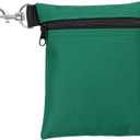 PATIKIL Golf Tee Pouch, Zipper Golf Ball Bag with Metal Lobster Claw Clip for Men Women Valuables Holder (Dark Green)