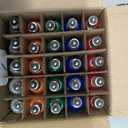 25 Pack C7 LED Multicolor Christmas Replacement Light Bulbs, C7 Vintage Multicolor Ceramic LED Bulbs for Christmas Outdoor Indoor String Lights, E12 Candelabra Base, 0.6 Watt, Saving Enengy LED Bulbs
