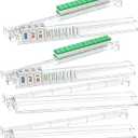 18.5" Mahjong Racks with Pushers, All-in-One for Standard Mahjong Tiles | Integrated molded tile racks with pushers, great for home games & practice, ideal mahjong gift for all players (4 Pack), 19 inches