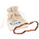 Baltic Amber Necklace - Authentic Cognac Baroque - Natural Comfort - 12.5 Inch - Screw Clasp