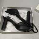 Platform Heels for Women, Chunky High Heels Open Toe Sandals with Ankle Strap, Dress Block Heeled Shoes for Party Wedding, 7.5 