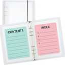 Large 5x8 and 5x7 Index Card Binder Holder with Clear Plastic Sleeves  90 Pocket A5 6-Ring Binder for Flashcards, Postcards, Recipe Cards  Small Storage Organizer with Sheet Protectors