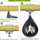 Benelabel Boxing Speed Bag with 360 Swivel Mount Premium Leather Boxing Speed Bag with Hanger and Inflator - Easy to Install and Use - Improve Your Speed and Reflexes