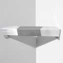 LIWEIKE Brushed Nickel Shower Foot Rest Bar Wall Mount Shower Stool for Shaving Legs Non-Slip Scrub Shower Foot Step Square Corner Shower Shaver Foot Rest