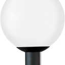 Generation Lighting 8254-68 Outdoor Globe Traditional One - Light Outdoor Light Post Outside Fixture, White Plastic Finish, 1-Light, cETL Listed, Safety Rated for Wet Locations