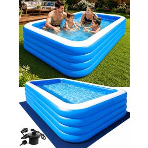 Inflatable Pool for Adults with Pump 120" X 68" X 27"
4-Layer Full-Sized Swimming Pool Heightened Blow up Pool for Backyard Garden Summer Water Party Outdoors