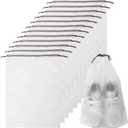 12Pcs Shoe Bags For Travel, 11.8in X 15.7in Large Clear Shoes Storage Organizer with Drawstring, Waterproof Travel Storage Bags for Packing Dust Bags for Men and Women (Translucent)