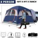 UNP SUV Tent for Camping, 6-Person SUV Tailgate Tent - Easy Set Up with Rainfly, 10'x9'x78in(H)