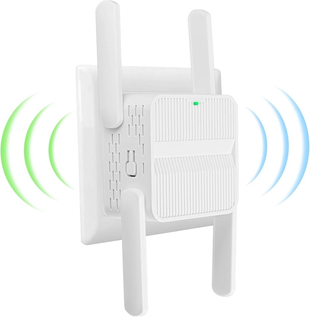 NetBoost, Net Boost pro WiFi Extender 2024, Netboost WiFi Extender Signal Booster, WiFi Range Extender 1200Mbps, 9998 Sq.ft Long Range Internet Extender Dual Band 2.4&5GHz for Home 360 Full Coverage