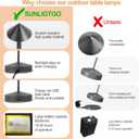 2 Pack Rechargeable Table Lamps, Upgraded Portable LED Cordless Desk Lamp, 6000mAh Battery Operated Table Light, 3 Color Stepless Dimmable Night Light for Restaurant/Indoor/Outdoor (Black)
