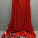 King Robe Costume Queen Robe Crown Set Cosplay Stage Performances Royal Cape Dress Up for Halloween Costume Party (49.2 in, Red)