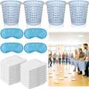 LemonRoad 4 Pack Funny Baby Shower Diaper Games Activities Kits Toss the Diaper in the Pail Hilarious Gender Reveal Games Prizes Accessories for Boys Girls Women Men (Blue)