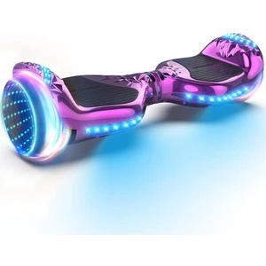 Crystal Light Wheel Hoverboard, New Version Bluetooth Hover Board, Chrome and Design Color Self-Balance Electric Scooter