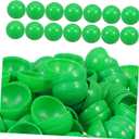 50pcs Openable Plastic Lottery Balls Bright Green Raffle Game Supplies PVC Party Spheres for Celebrations Events and Surprise Fillings