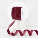 3 x MEEDEE Burgundy Velvet Ribbon 5/8 Inch Single Face Nylon Velvet Ribbon 25 Yards Maroon Velvet Ribbon for Christmas Tree, Ornaments, Gift Wrappig, Rustic Wreath, Invitations, Bouquet, Sewing Crafts