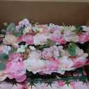 Wedding Arch Artificial Flowers Light Pink - 6pcs Faux Floral Swags Rose Silk Peony Realistic Arch Faux Plastic Arrangement for Romantic Wedding Wall Reception Ceremony Welcome Sign Decoration