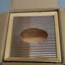 Tissue Box Cover,Bamboo Tissue Box Holder with Acrylic Lid,Tissue Holder for Tabletop Night Stands Bathroom Office (Natural, (5.5 * 5.5 * 6.3) inch)