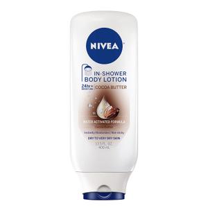 NIVEA Cocoa Butter In Shower Lotion, Body Lotion for Dry Skin, 13.5 Fl Oz (Pack of 2)