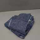 YZJZEDS 2 Packs Grid Embroidery Throw Pillow Covers, 22x22 Inch Navy Blue, Farmhouse Linen Decorative Navy Blue Cushion Covers for Sofa Bed Living Room Home Decor