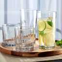 Anchor Hocking Anniston Drinking Glasses Set 16 Piece Set (8 Rocks Glasses & 8 Tumbler Glasses)