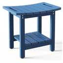HIPS Shower Benches for Inside Shower, Shower Stool with Space-Efficient Storage Shelf, Waterproof Shower Chair Seat for Spa Bathroom(Navy Blue)