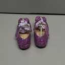 Hehainom Girls Dress Shoes Toddler Little Kid Rainestone Bow Flower Girl Shoes School Wedding Party Flats (Purple Sequin, 10 Toddler)