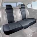 Rear Bench Seat Cover for ToyotaLeather Waterproof Back Seat Protector Custom Fit Toyota Tacoma Rav4 Corolla Camry Tundra Venza Corolla Cross,Black