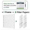 Future Way 10x20x1 MERV 8 AC Air Filter, Includes 1 Reusable ABS Frame and 8 Replaceable Pleated Filters, HVAC Air Filter Defence Against Dust & Pollen, Actual Size: 9.7" x 19.7" x 0.8"