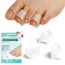 Hammer Toe Straightener Corrector for Women & Men - Hammer Toe Straightener, Gel Toe Splints - Realign Bent, Curled, Crooked, Claw, Hammer Toes - 3 Different Sizes (S/M/L) - 6pcs (Clear)
