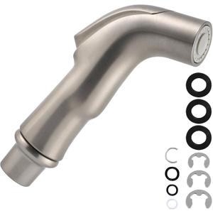 Hygie Rinse Universal Sink Sprayer Attachment for Faucet, Kitchen Side Sprayer Head Compatible with Delta, Moen, Kohler and Other OEM Brands Pull Out Spray Head, Nozzle Head Only, Brushed Nickel