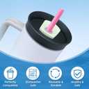 2 x Straws for Owala Insulated Bottle 40oz Tumbler 6x Replacement Straws with Cleaning Brush for Owala 40oz PETG Food Grade