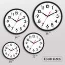 AKCISOT Wall Clock 10 Inch Silent Non-Ticking Modern Clocks Battery Operated - Analog Small Classic for Office, Home, Bathroom, Kitchen, Bedroom, School, Living Room(Black)