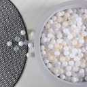 GOGOSO Ball Pit Balls Plastic Playballs for Baby Toddlers Kids Boys Girls Playhouse Decor Play Pool Fun Phthalate-Free BPA-Free Bath Toy White Beige Transparent,100 Balls