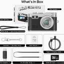 Mini Digital Camera, 1080P HD Tiny Retro Keychain Camera with 32GB Card, 0.96" Screen & OTG Adapter, Vintage Compact Micro Pocket Camera for Travel, Concert, Study Recording, Ideal Gift, Black
