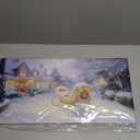 TIMUBA Christmas Sleigh Scene Wall Art - Winter Landscape Holiday Pictures Wall Decor, Vintage Christmas Art Prints for Living Room, Framed Canvas Artwork Painting, 12×24 inches