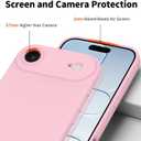 2 x Compatible with iPhone Air Case, Shockproof Liquid Silicone Protective Phone Case with Soft Anti-Scratch Microfiber Lining Ultra Slim Drop Protection Phone Cover (Pink)