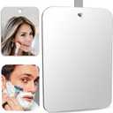 Deluxe Large Fogless Shower Mirror (11 in x 7.8 in) Anti-Fog Shave Mirror Fog-Free Wall Hanging Mirror Bathroom Mirror
