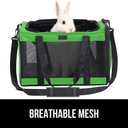 2 x GORILLA GRIP Cat Carrier Travel Bag Up to 15 Lbs, Soft Collapsible Small Dog Carriers, Top and Side Entry Breathable Mesh, Grip Feet on Underside, Cozy Washable Waterproof Pad, Portable Kennel, Green (17.0"L x 11.0"W x 11.0"H)