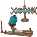 Wooden Yarn Cake Winder - Elegant Handmade Yarn Winder for Crocheting, Yarn Winder Large Capacity, Yarn Spinner for Crocheting (R-Combo-1)
