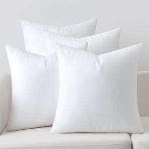 MIULEE Pillow Insert 18x18 Inch Set of 2, Decorative Square Throw Pillow Inserts, Premium Fluffy Pillow Forms Sham Stuffer for Sofa Couch Living Room 2 Pack